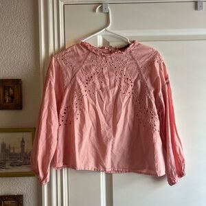 ZARA Pink Lace Blouse